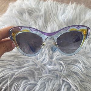 Miu Miu SMU 07P TIR-3E2 Blue Authentic Sunglasses